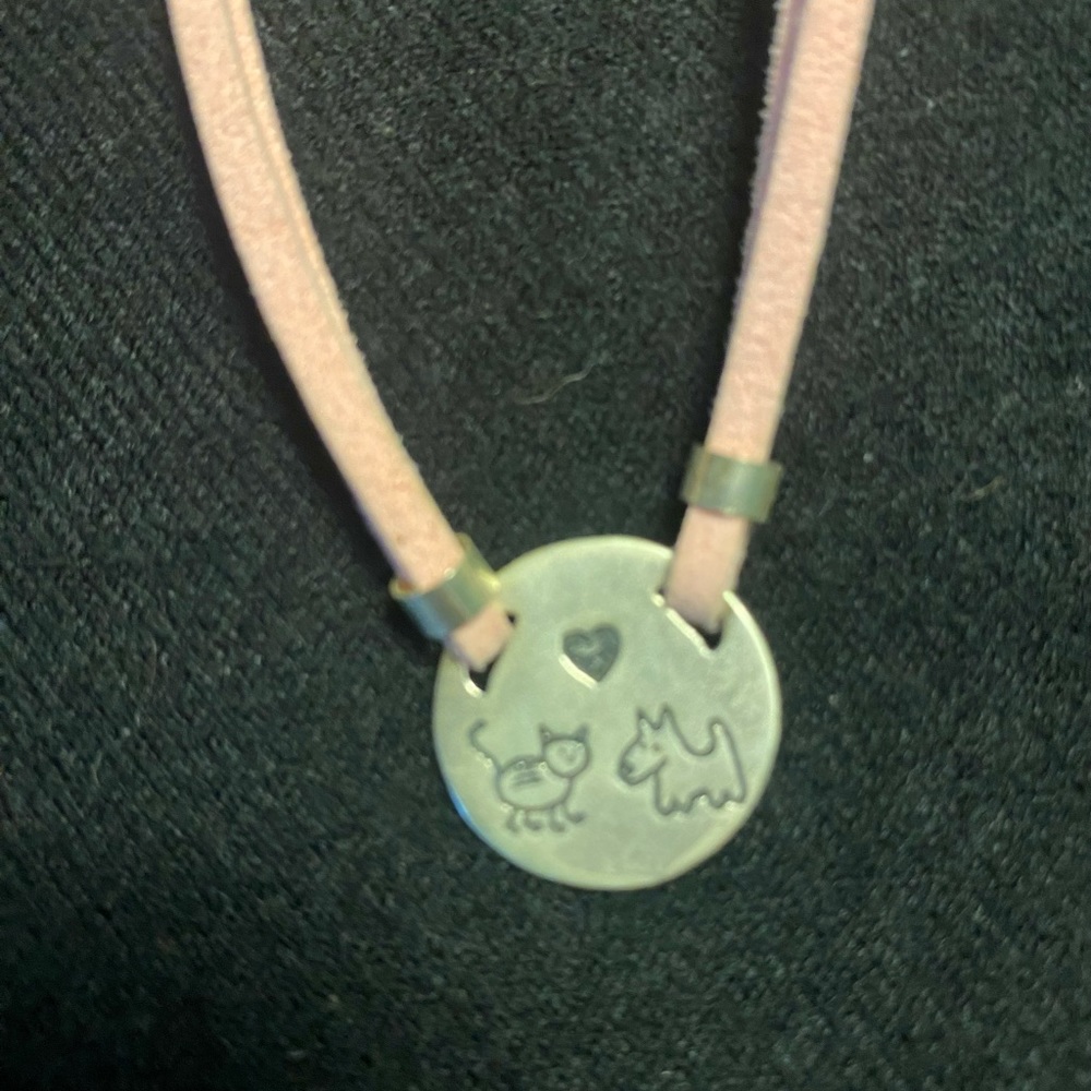 Retired Silpada Pink Leather Necklace